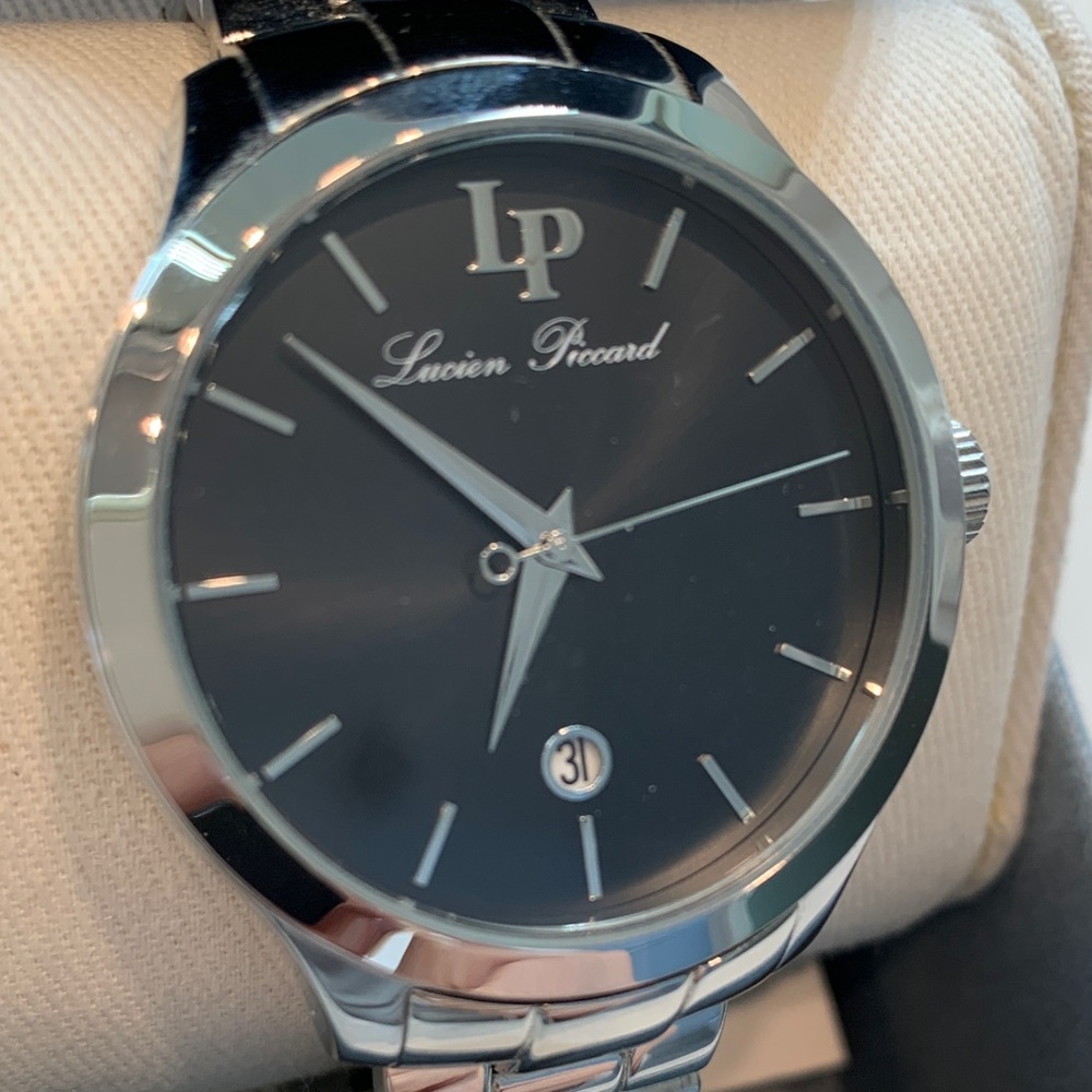 Lucien Piccard Black Dial Silver Watch - Picture 4 of 16